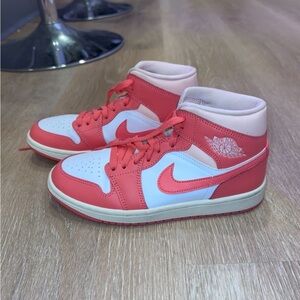 Womens Air Jordan 1 Mid Strawberries and Cream